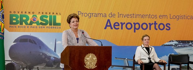 Dilma Rousseff no lançamento do "Programa de Investimentos em Logística - Aeroportos"