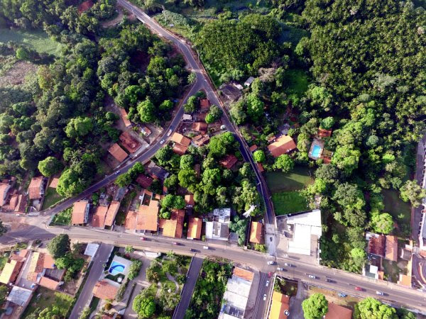 Vista aérea da ponte e da região de São Luís que serão interligadas pelo novo acesso viário