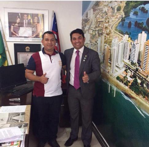 Neto Cruz com o deputado e candidato a prefeito de São Luís Wellington, que apoia sua eleição a vereador de Paço do Lumiar