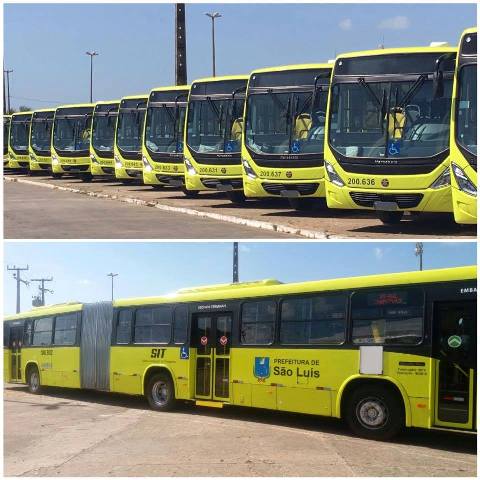 Todos os 68 novos ônibus são equipados com ar-condicionado e oito são articulados, com o dobro da capacidade de transporte de passageiros 