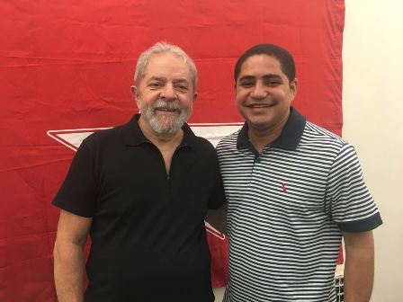 Deputado Zé Inácio com o ex-presidente Lula na reunião do PT