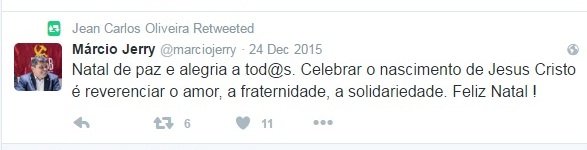 Até a mensagem transmitida por Jerry no Natal de 2015 foi reproduzida pelo aliado comunista