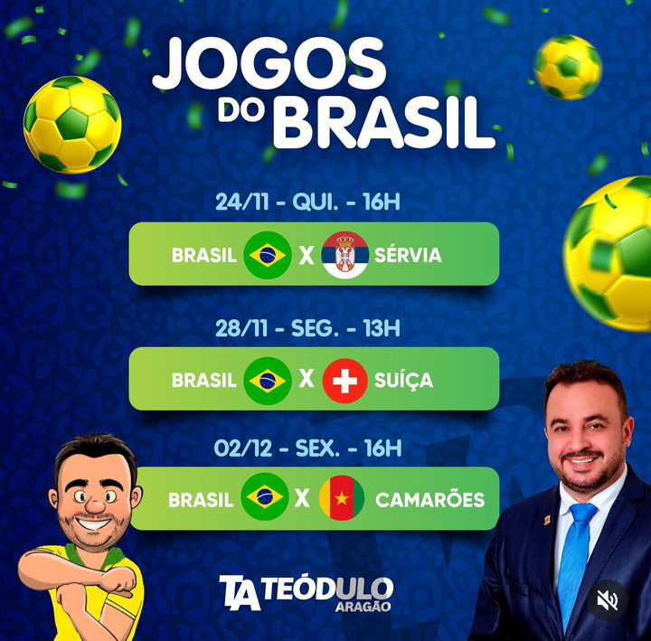 Tabela Jogos do Brasil Copa do Mundo 2022 - Imagem Legal